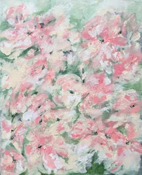 Flores em tons suaves de rosa