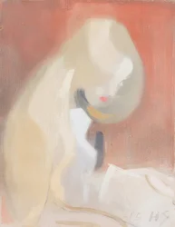 Garota com cabelo loiro. 1916