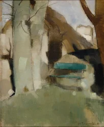 Sombra na parede II Banco verde, 1928.