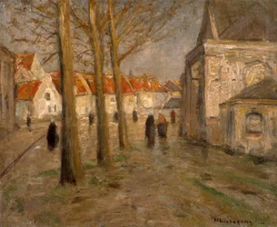 Praça da igreja em Mechelen