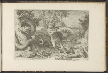 Cadmus mata o dragão Metamorfoses de Ovídio (título da série) Recriações de P. Ovidius Naso (título da série)