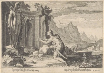Cadmus consulta o oráculo de Delfos Metamorfoses de Ovídio (título da série)