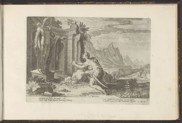Cadmus pergunta ao oráculo de Delfos o que fazer agora que ele não conseguiu encontrar a sua irmã Europa
Metamorfoses de Ovid (título da série)
Recriações de P. Ovidius Naso (título da série)