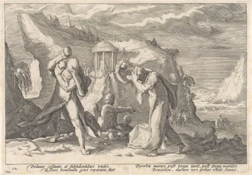 Deucalião e Pirra criam uma nova raça humana Metamorfoses de Ovídio (título da série)