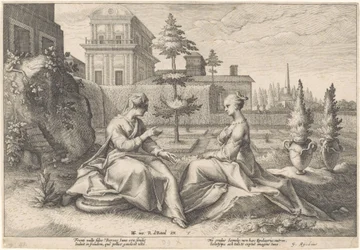 Juno aproxima-se de Semele com o disfarce de Beroë
Metamorfoses por Ovid (título da série)