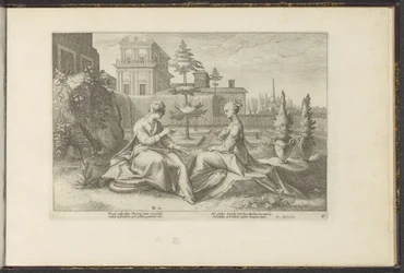 Juno aproxima-se de Semele com o disfarce de Beroë
Metamorfoses de Ovid (título da série)
Recriações de P. Ovidius Naso (título da série)