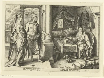 Juno e Júpiter consultam Tirésias Metamorfoses de Ovídio (título da série)