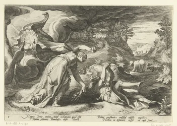 Juno transforma Callisto em um urso Metamorfoses de Ovídio (título da série)