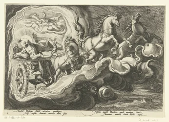 Phaethon monta a carruagem de seu pai Metamorfoses de Ovídio (título da série)