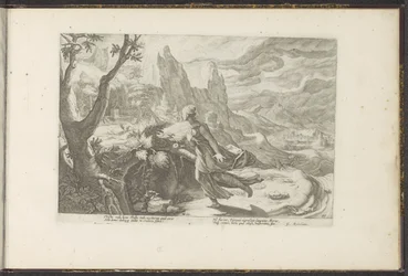 Thisbe foge de um leão Metamorfoses de Ovídio (título da série) Recriações de P. Ovidius Naso (título da série)