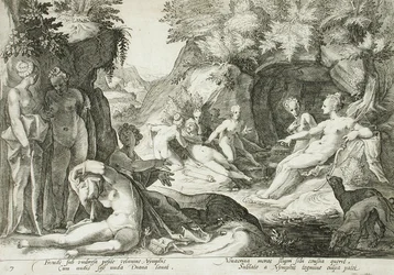Diana e as suas ninfas descobrem a gravidez de Calisto