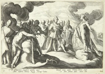 Júpiter e os deuses pedem a Helios para retomar o controle da carruagem do sol