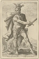 Mucius Scaevola, folha 3 da série «Heróis Romanos»