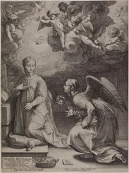 A Anunciação, placa um de O Nascimento e Início da Vida de Cristo