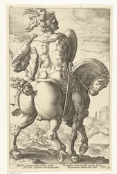 Titus Manlius a cavalo Os Heróis Romanos (título da série)