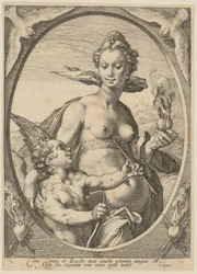 Vénus e Cupido, prancha 2 da série «Baco, Vénus e Ceres»