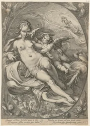 Vénus e Cupido, folha 2 da série «Três Deusas»