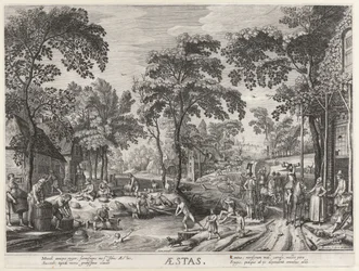 Verão, uma empresa à beira de um lago Aestas (título no objeto) As Quatro Estações (título da série)