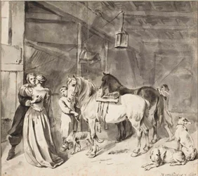 Um Cavalier despedindo-se de uma senhora, 1678