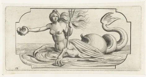 Figura feminina com tridente de Neptuno
Nouveau Livre des Dieux et Deeßes De la Marine Bouckje of Sea Gods and Goddesses (título da série)