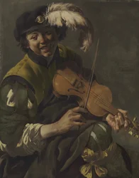 Um jovem a tocar violino