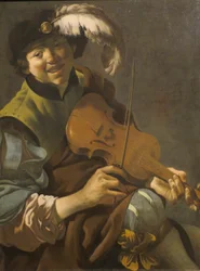 Holandês: Rapaz Violinista Um Rapaz Violinista