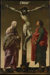 A crucificação com a Virgem e São João