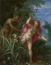 Pan persegue a ninfa Syrinx. Provavelmente depois de 1615