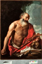 Representação da Pintura de São Jerónimo por Hendrik van Somer (1615-1684)