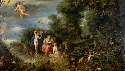 A Abundância e os Quatro Elementos, c.1615 (óleo sobre painel)