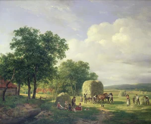 Paisagem arborizada com ceifeiros, 1822