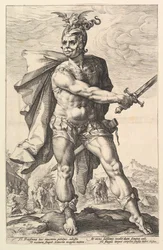 Scaevola, da série Os heróis romanos, 1586.