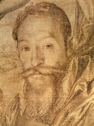 Auto-retrato, detalhe de Baco, Vênus e Ceres, c.1606 (caneta e tinta marrom) (ver 73740)