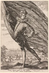 O portador padrão, girado para a esquerda, 1587.