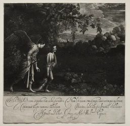 Tobias e o Anjo (prato grande)