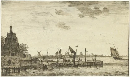 Vista do porto no Oude Hooft em Rotterdam