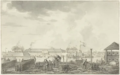 O castelo de Batavia, visto do Houtkrap