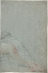 Estudo de perna de mulher sentada