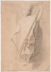 Cariátide com arado. Estudo para uma figura no pedestal para a "Stanza d