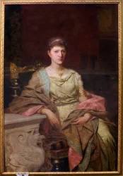 Retrato da condessa Tyszkiewicz (?). Pintura de Henryk Siemiradzki (1843-1902), huile sur toile
