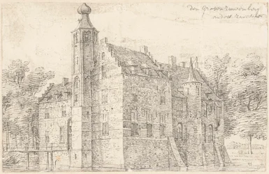 O castelo de Grote Ruwenberg perto de St. Michielsgestel