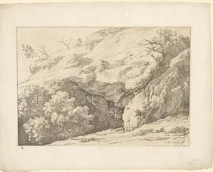Rochas com arbustos Tentamina Lithographica (título da série) Paisagens italianas (título da série)