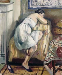 Jeanne Sleeping in a Chair; Jeanne Dormant dans un Fauteuil