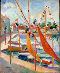 O 14 de julho em St. Tropez (óleo sobre tela)