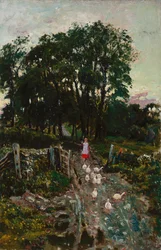 Garota com Patos (óleo sobre tela)