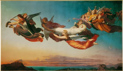 Santa Catarina de Alexandria junto ao túmulo (pintura sobre tela)