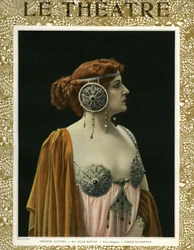 Gilda Darthy como Aspasia, capa da revista "Le Theatre