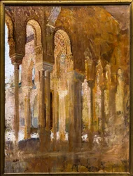 Colunata do Pátio dos Leões de Alhambra
