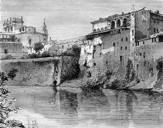 Villa Farnese, província de Viterbo, noroeste de Roma, Itália, século XIX