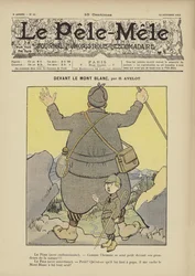 Na frente do Mont Blanc. Ilustração para o Pelé-Mele, 1902
